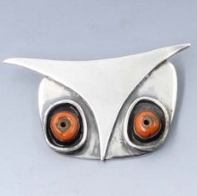 Francis Holmes Boothby owl brooch